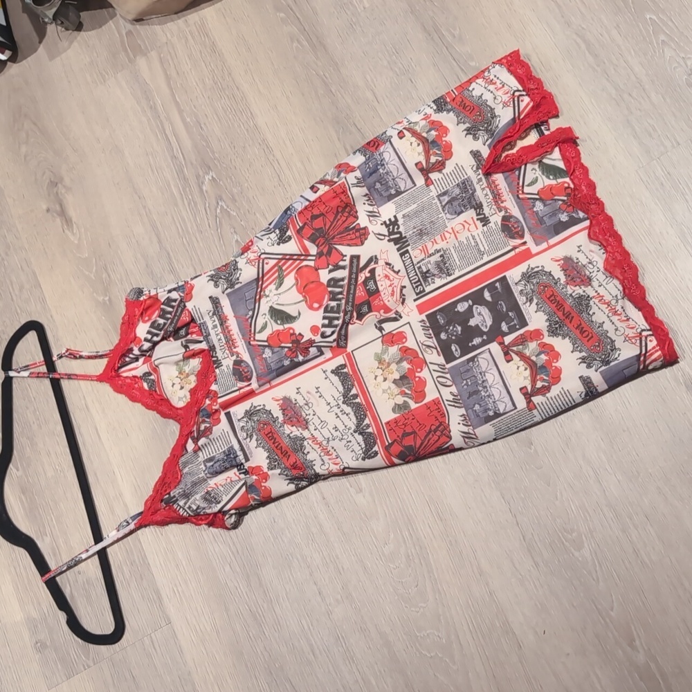 SHEIN Cherry Print Dress Small - Picture 1 of 2